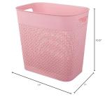 Pink 3 Gallon Plastic Trash Can for Any Room