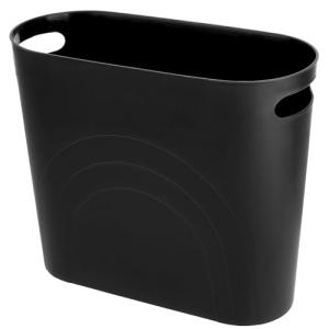 3-Gallon Black Trash Can with Handles