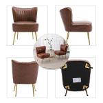 Set of 2 Modern PU Leather Accent Chairs