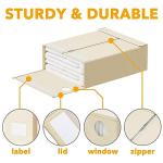 8 Pack Bed Sheet Organizers with Window - Beige