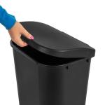 Sterilite 11.3 Gallon D-Shape Wastebasket, Black