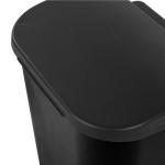 Sterilite 11.3 Gallon D-Shape Wastebasket, Black