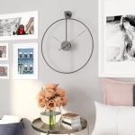 Oversized Modern Nordic Wall Clock in Black