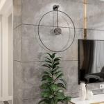 Oversized Modern Nordic Wall Clock in Black