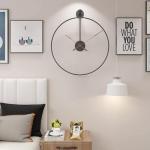 Oversized Modern Nordic Wall Clock in Black