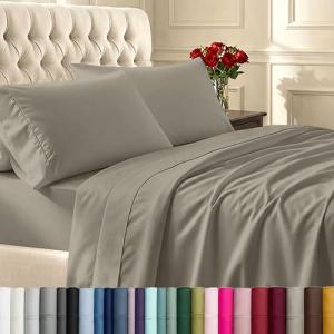 California Design Den Queen Cotton Sheet Set - Taupe