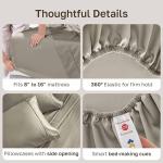 California Design Den Queen Cotton Sheet Set - Taupe