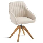Mid Century Modern Swivel Accent Chair in Beige