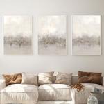 Beige and Gray Minimalist Abstract Wall Art