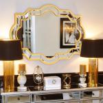 Gold Beveled Edge Decorative Wall Mirror, 24" x 36