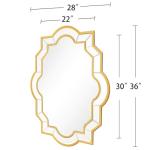 Gold Beveled Edge Decorative Wall Mirror, 24" x 36