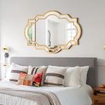 Gold Beveled Edge Decorative Wall Mirror, 24" x 36