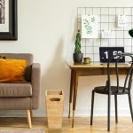 TOPZEA Rectangular Bamboo Waste Basket for Home