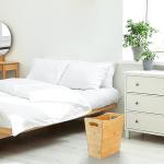 TOPZEA Rectangular Bamboo Waste Basket for Home