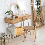 TOPZEA Rectangular Bamboo Waste Basket for Home