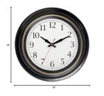 Stylish Silent Brown Wall Clock, 45.7 cm