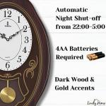 Musical Pendulum Wall Clock with Westminster Chimes