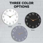 Modern 10-Inch Silent Battery Operated Wall Clock
