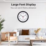 12" Silent Quartz Wall Clock - Easy to Read