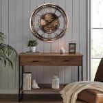 Industrial Steampunk Wall Clock with Rose Gold Finish
