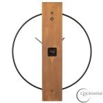 Extra Large Brown Wall Clock with Metal Frame