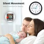 12" Silent Quartz Wall Clock - Easy to Read