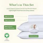 Organic Cotton Queen Percale Sheet Set - White