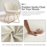 Velvet Accent Chairs for Makeup and Living Room