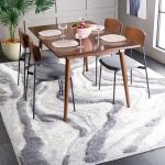 Grey Hi-Lo Shag Area Rug - 9' x 12
