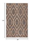 Natural Fiber Geometric Jute Area Rug 8' x 10