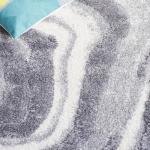 Grey Hi-Lo Shag Area Rug - 9' x 12