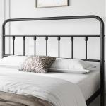 Classic Metal Queen Bed Frame with Victorian Headboard