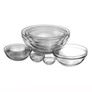 Anchor Hocking Round Clear Glass Plates Set