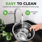 NutriChef 6-Piece Stainless Steel Mixing Bowl Set