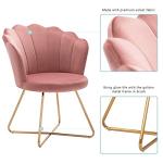 Pink Velvet Accent Chair with Golden Legs