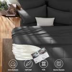 CozyLux 7-Piece Dark Grey Queen Comforter Set