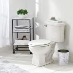 mDesign Marble Round Small Stainless Steel Trash Can