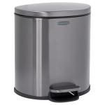 Rubbermaid Charcoal Stainless Steel Step-On Trash Can