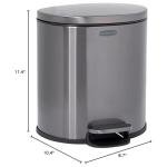 Rubbermaid Charcoal Stainless Steel Step-On Trash Can