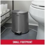 Rubbermaid Charcoal Stainless Steel Step-On Trash Can