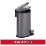 Rubbermaid Charcoal Stainless Steel Step-On Trash Can