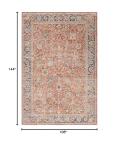 Rust & Blue Vintage Area Rug, 9' x 12
