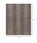 Contemporary Blue Animal Print Wool Area Rug 12x9