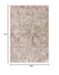 Ivory & Gold Modern Abstract Area Rug - 9' x 12