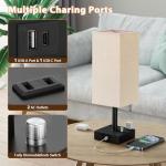 Dimmable Nightstand Lamps with USB Charging Ports
