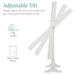 Freestanding Jewelry Armoire with Mirror and Storage