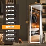 Lighted Full Length Mirror with Dimming Options
