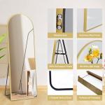 Gold Arched Full Length Mirror 64"x21