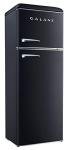 Retro Black Dual Door Refrigerator with Freezer