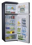 Retro Black Dual Door Refrigerator with Freezer